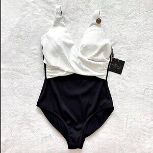 NIP TUCK Bellona Ava Black & White One Piece Swimsuit--8